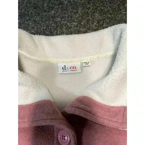 d & co Denim + Company Size 2X Peacoat Pink Button Up Very Soft 5 Buttons Long - Picture 4 of 8